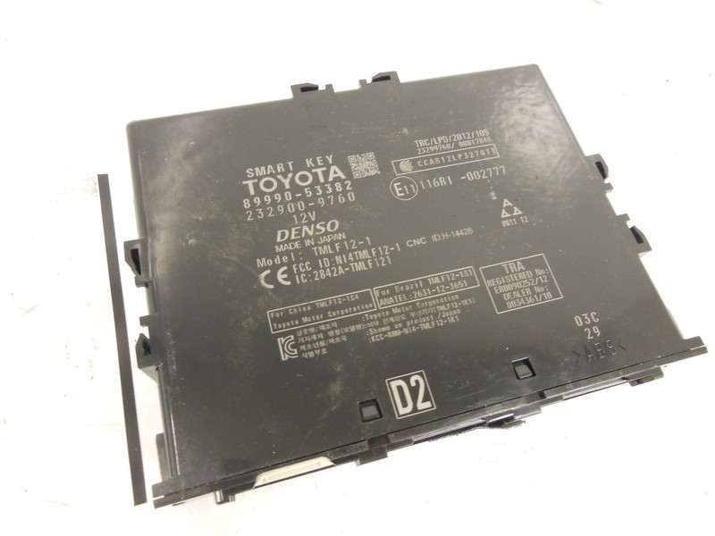 16-2019 Lexus IS300 Theft Locking Smart Key Keyless Ignition Control Module OEM