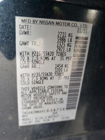 2015 Nissan Pathfinder Left Door Blue OEM Used 203772 95K Miles