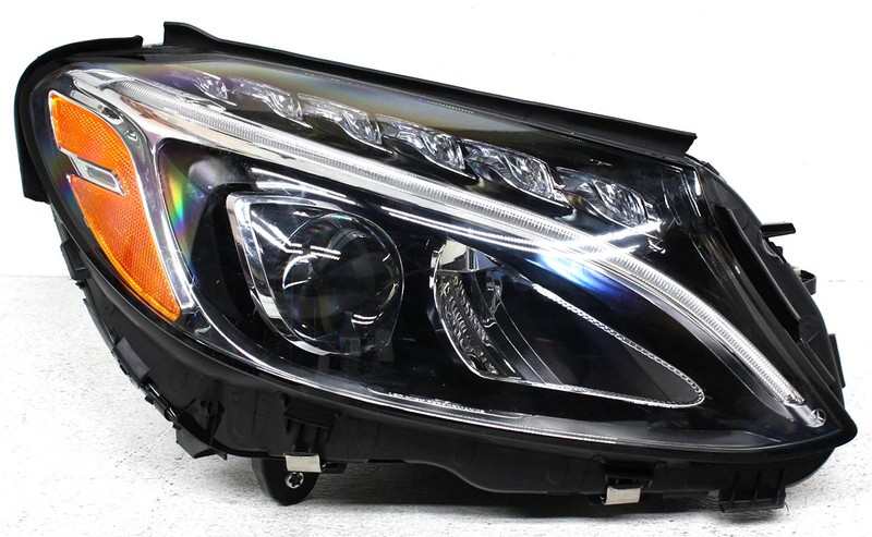 OEM Right Passenger Side LED Headlamp For Mercedes-Benz C-Class Post Missing