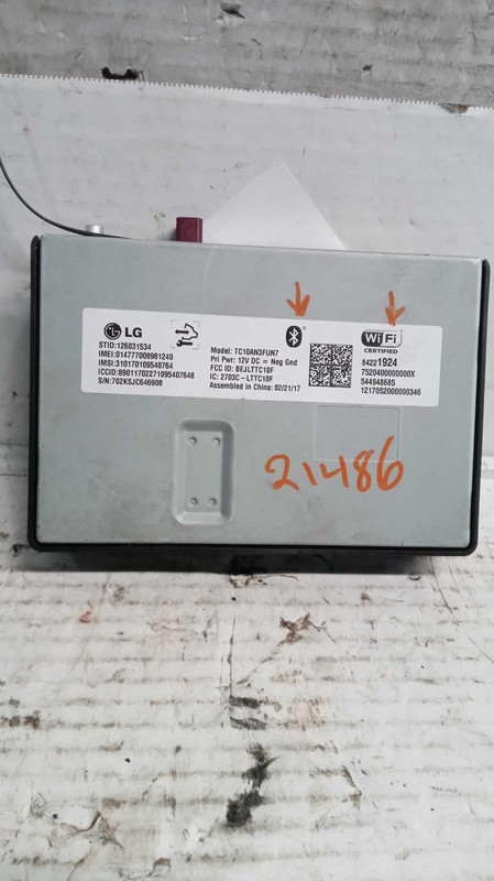 2017 GMC Sierra 1500 Telematics Interface Module OEM Grey 113K Miles