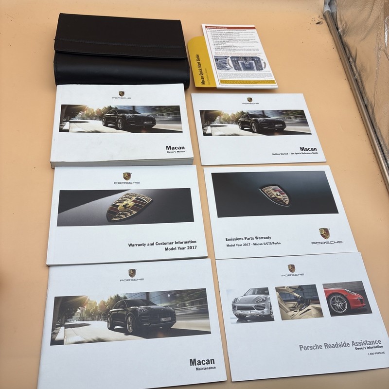 2017 Porsche Macan Owners Manual Warranty With Case Included