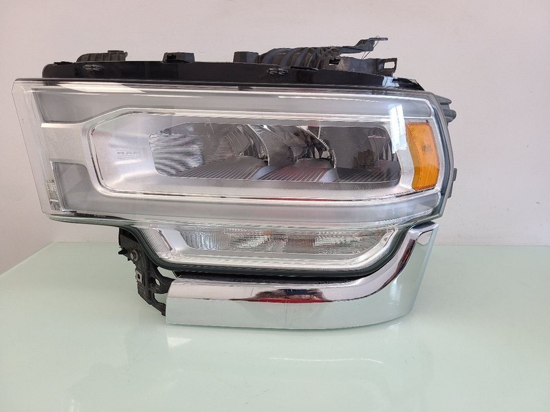 Driver Headlight LED Reflector Chrome Bezel Fits 19-24 DODGE 2500 PICKUP 589222