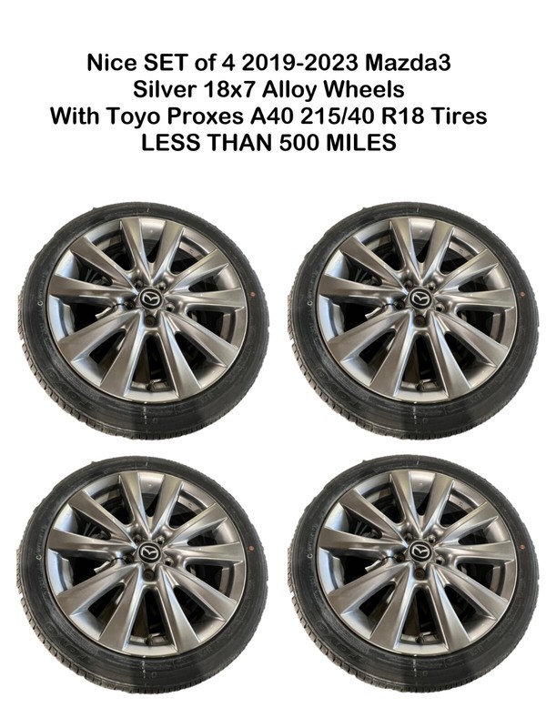 OEM 2019-2023 Mazda3 18x7 Alloy Wheel W/ Toyo Proxes 215/40 R18 Tires 9965977080
