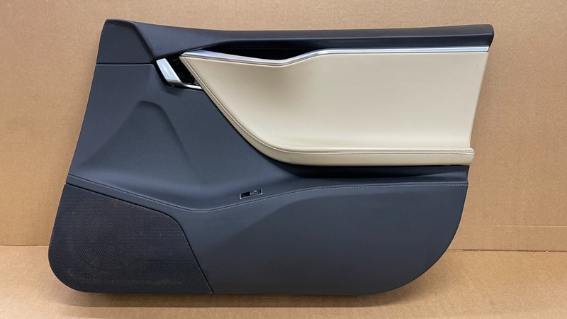 2012-2020 TESLA MODEL S MS FRONT RIGHT PASSENGER SIDE DOOR PANEL TAN OEM