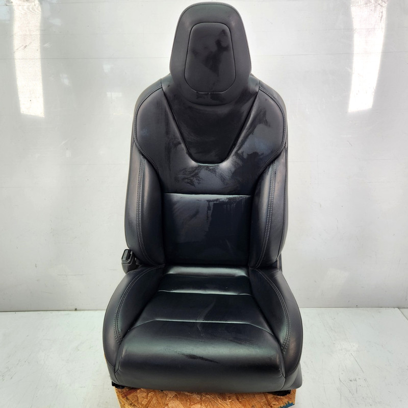 ✅ 2016-2020 Tesla Model X Front Left Driver Side Seat Leather Black Assy*