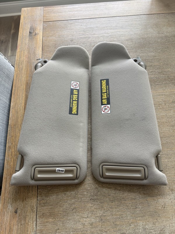 1999 - 2003 Acura TL CL Sun Visor Pair Set Driver Passenger Left Right BEIGE OEM