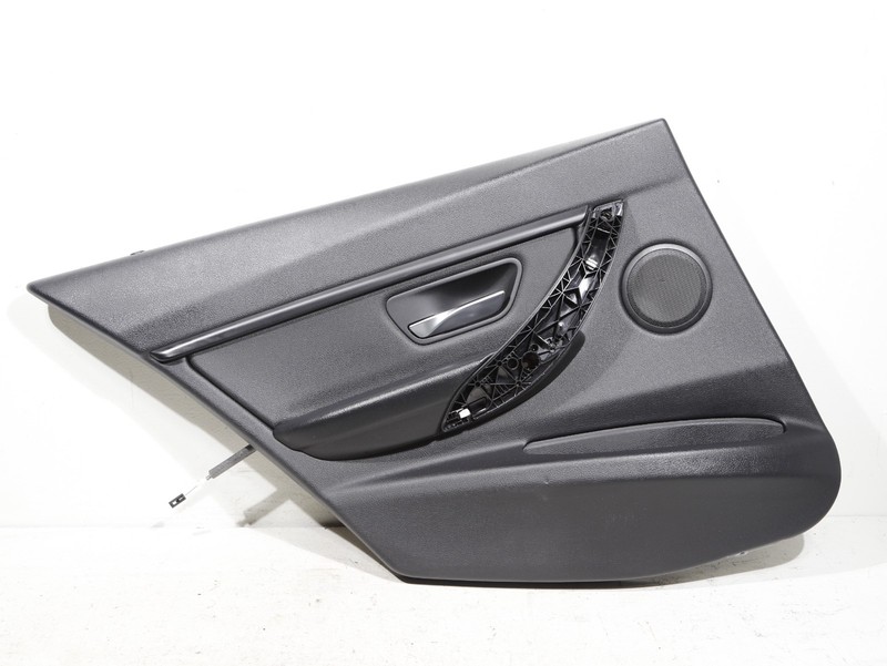 13-18 BMW 320I F30 Rear Left Side Interior Door Cover Panel Sensatec Black OEM