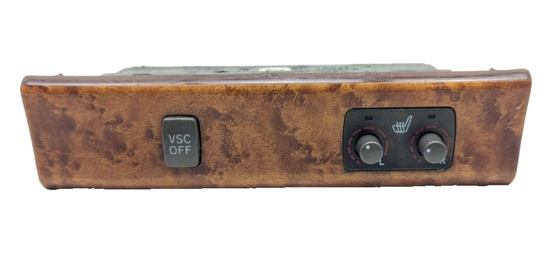 2001 2002 2003 LEXUS LS430 VSC OFF / SEAT WARMER CONTROL SWITCH WOOD GRAIN BEZEL