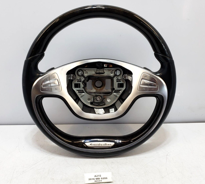 ✅ 2014-2017 OEM Mercedes W222 S550 Steering Wheel Wood W/ Paddle Shifters