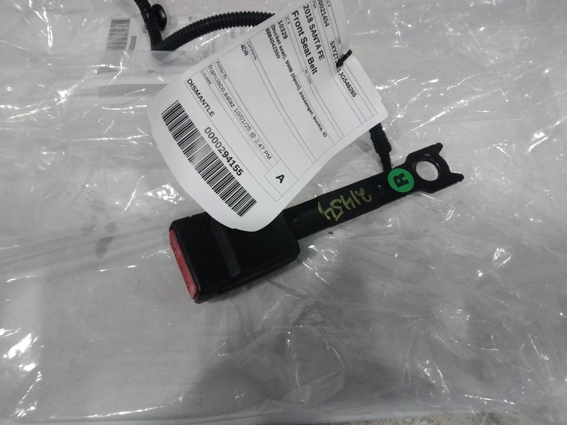 2018 Hyundai Santa Fe Black OEM Seat Belt 888404Z550 Used 100K Miles