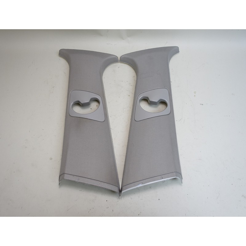 2007-2013 BMW E70 X5 SAV B- Pillar Column Interior Trim Covers Sky Grey OEM