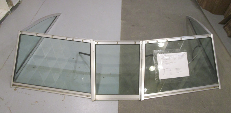 1984 Sea Sprite Continental Mark 1 Boat Walk Through Windshield 73" Wide
