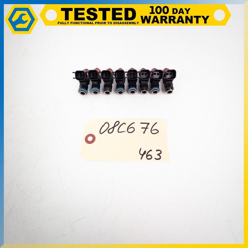 08-13 CHEVROLET CORVETTE C6 6.2L LS3 V8 ENGINE FUEL INJECTOR SET OF 8 OEM