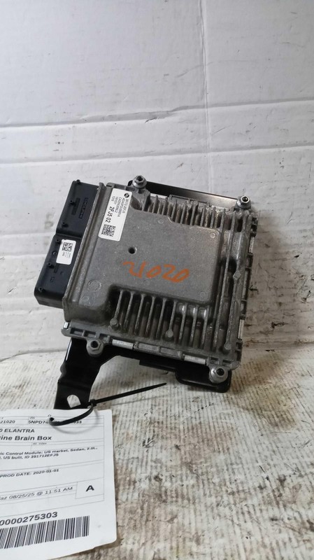 2020 Hyundai Elantra Engine Control Module ECM 2.0L Silver OEM 62000 Miles