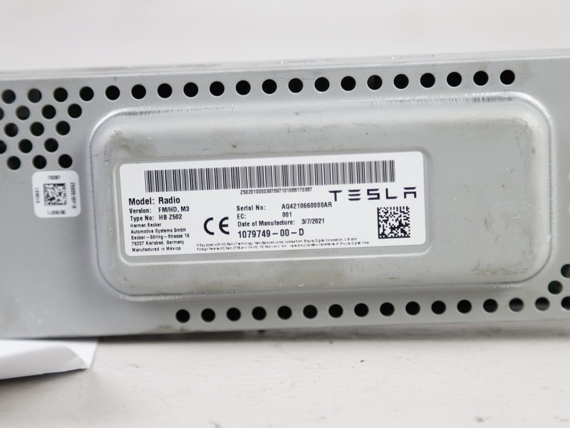 Tesla Model 3 Radio Audio Receiver OEM 1079749-00-D 638.TS1P20 Used Genuine