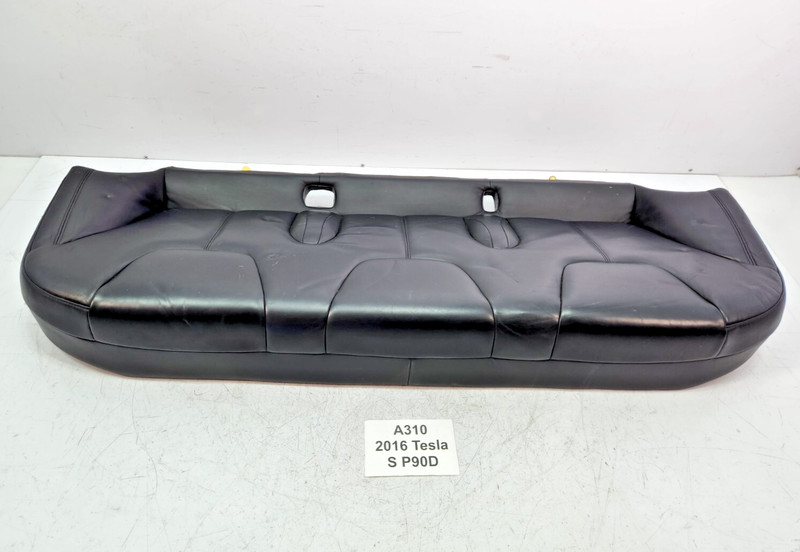 ✅ 12-16 OEM Tesla Model S Rear Seat 2nd Row Lower Cushion Leather Black NOTE*