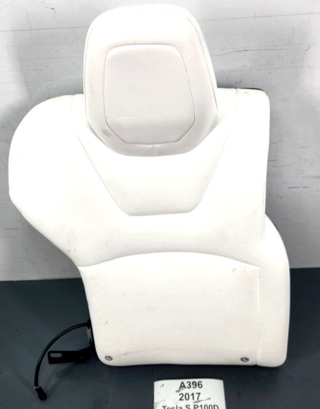 ✅ 16-20 OEM Tesla Model S Rear Right Passenger Seat Upper Cushion Leather White*