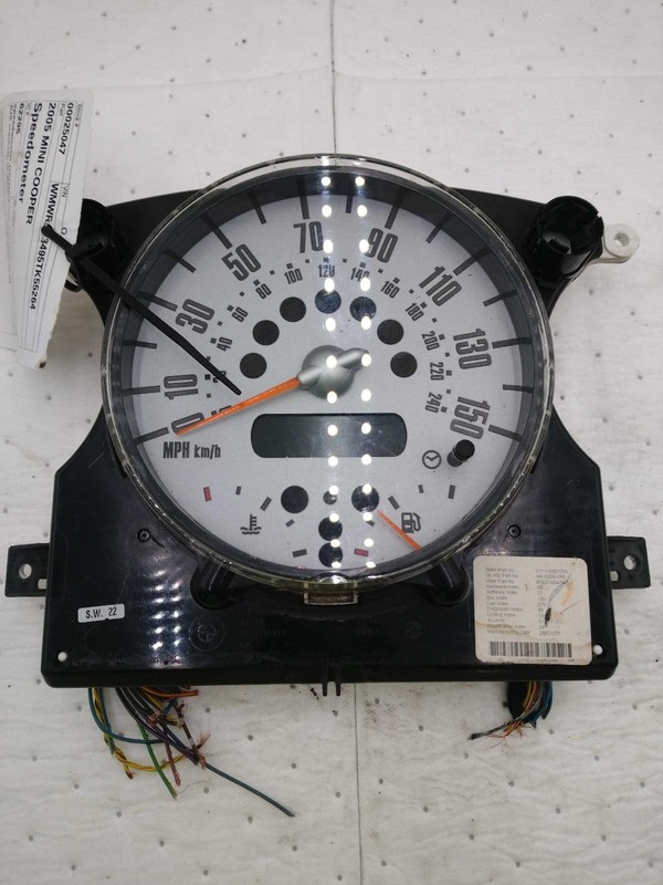 Used Speedometer Gauge fits: 2005 Mini COOPER Conv speedometer cluster w/o navig