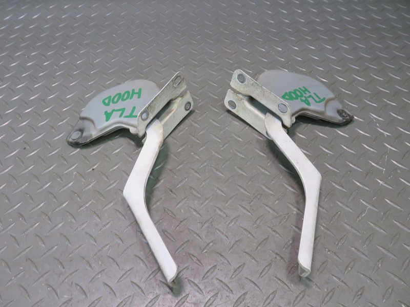 1991-1997 TOYOTA LAND CRUISER FJ80 FRONT LEFT RIGHT HOOD HINGE WHITE SET OF 2