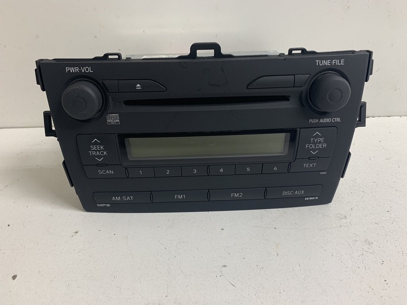 2009 Toyota Corolla ID: 51840 Radio Stereo 2 DIN Disc CD Player 86120-12B30 Oem