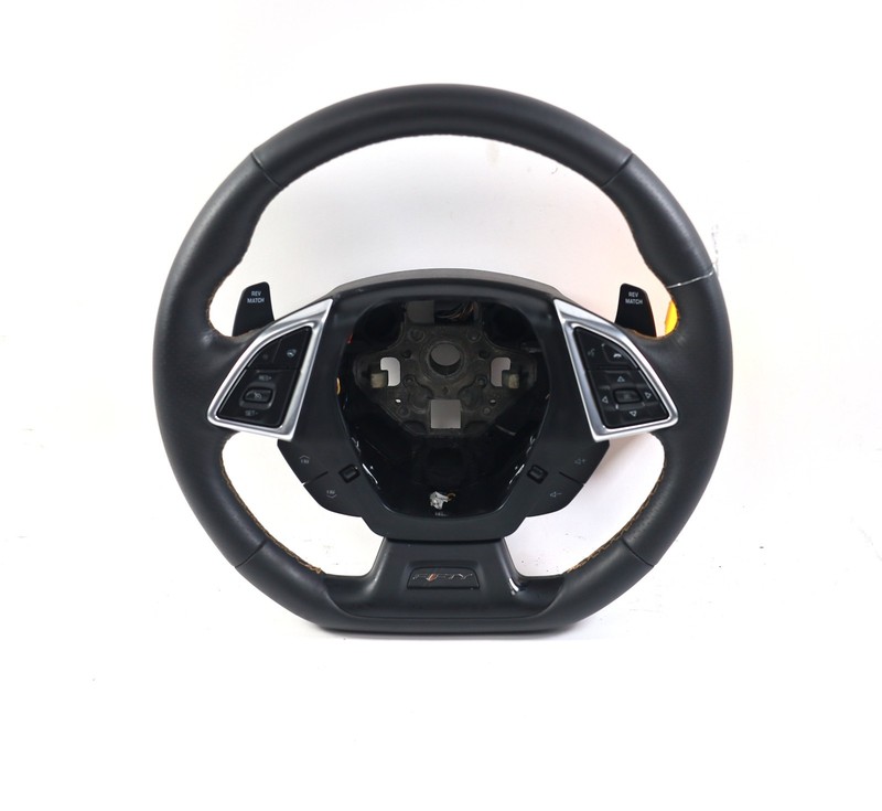 2017 Camaro SS 50th Anniversary Steering Wheel Black Leather Orange Stitching