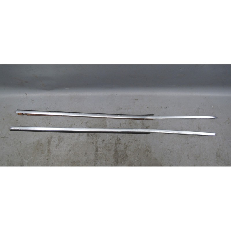 79-88 BMW E12 E28 5-Series Exterior Rear Door Window Sill Trim Set Chrome OEM