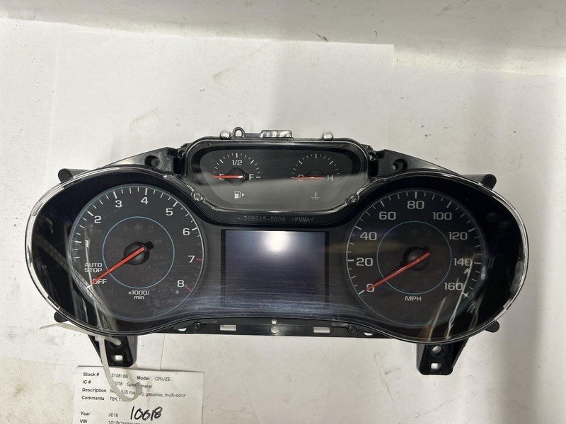 17-'18 CHEVROLET CRUZE Speedometer UDC KL9 78k miles OEM 1 Year Wnty!
