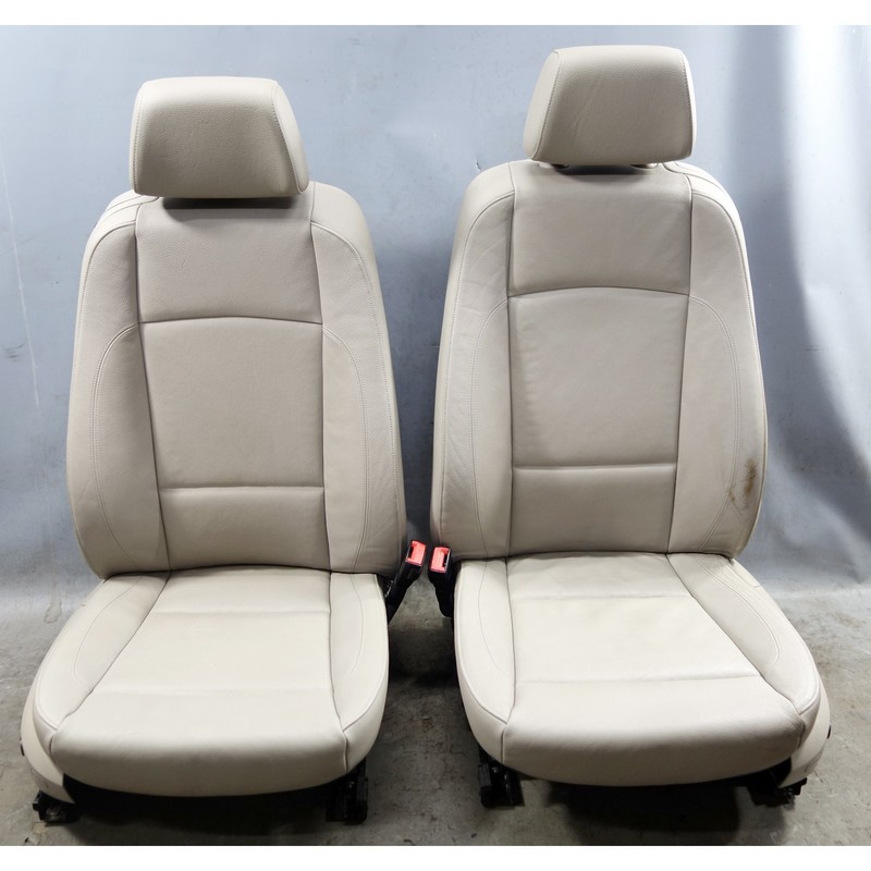 2009-2013 BMW E82 1 Series Coupe Factory Basic Seat Front Beige Leather OEM