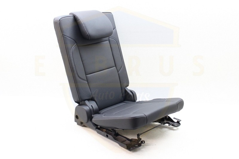 2017 - 2020 CHEVY TAHOE REAR PASSENGER 3RD THIRD ROW SEAT MANUAL BLACK LEATHER