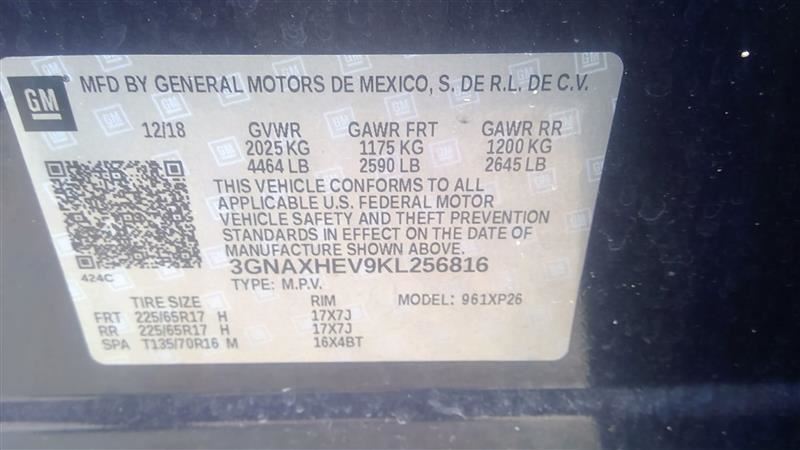 Steering Gear/Rack Power Rack And Pinion Fits 18-19 EQUINOX 1355228