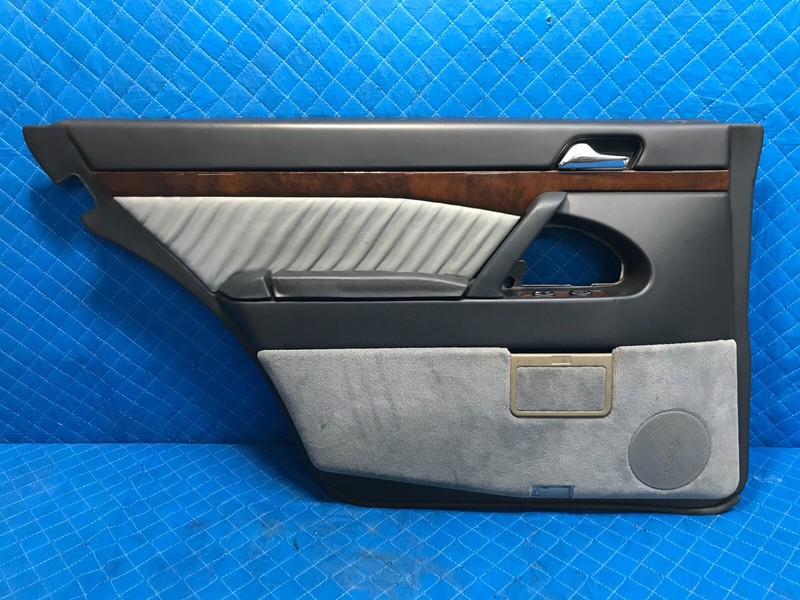 92-99 Mercedes W140 500SEL S420 Rear Left Driver Side Interior Door Panel Gray