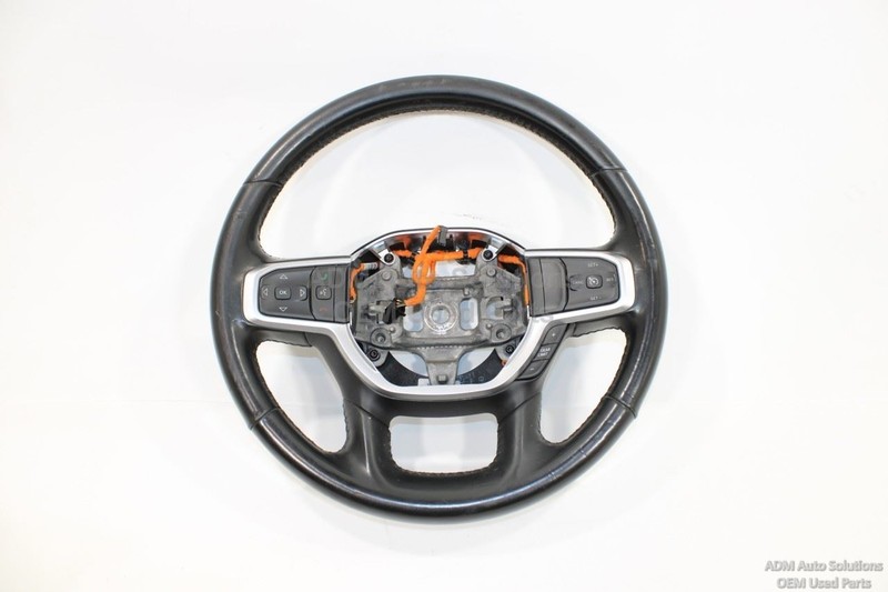 2019 - 2025 RAM 1500 LEATHER STEERING WHEEL W/ SWITCHES 6XS052X7AA OEM