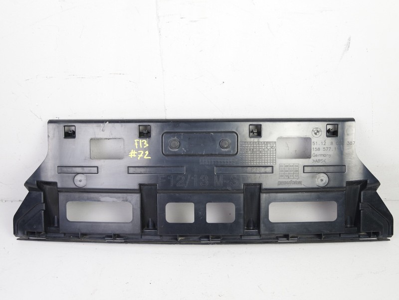 BMW F13 6 SERIES REAR BUMPER CARRIER ADAPTER INSERT BLACK UNIT OEM 2012-2018