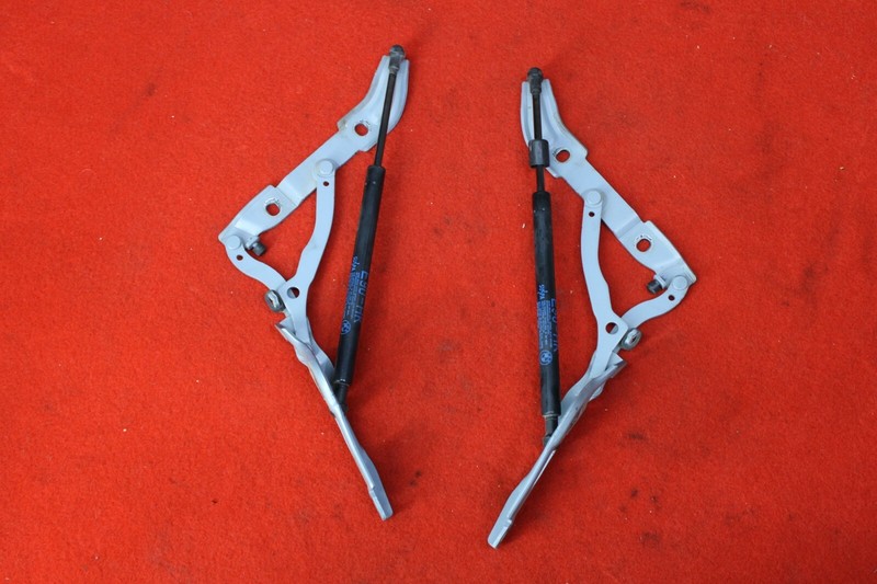 06-11 BMW E90 3 SERIES REAR TRUNK LEFT & RIGHT HINGES SET W/ SHOCKS 7060623 OEM