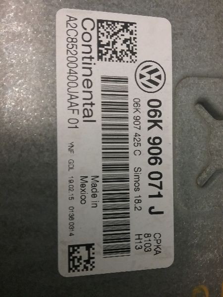 Engine ECM Electronic Control Module 1.8L Engine ID Cpka Fits 15 PASSAT 1622434