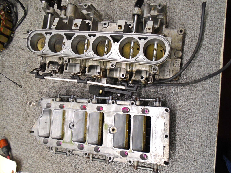 Throttle Body 1 W Reed Plate & Reed Valves 67H-13751-00-00 Yamaha Outboard 225Hp