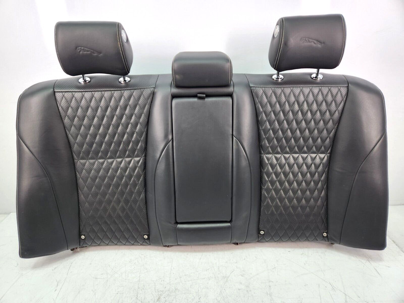 ✅ 16-19 OEM Jaguar XJ X351 Rear Seat Upper Leather Cushion Black W/ Armrest SET