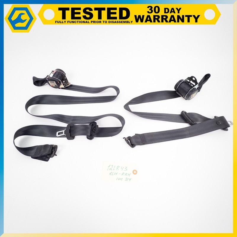 10-16 LAND ROVER L319 LR4 3RD ROW LEFT & RIGHT SIDE SEAT BELT BLACK SET OEM