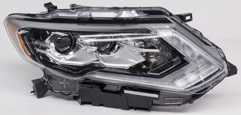 OEM Nissan Rogue Right LED Headlamp 26010-6FL7A - Low Inner Tab Missing