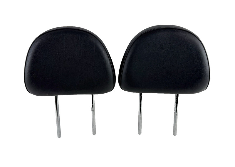 2002–2006 Mini Cooper R53 Front Seat Headrest Set Black Leather Left & Right OEM