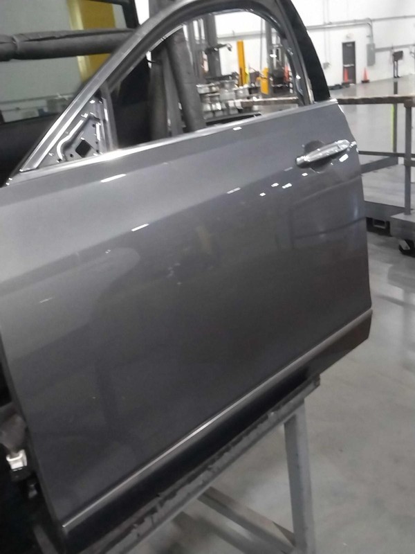 2018 Cadillac CT6 Left Front Door Black Satin Steel Metallic 57000 Miles