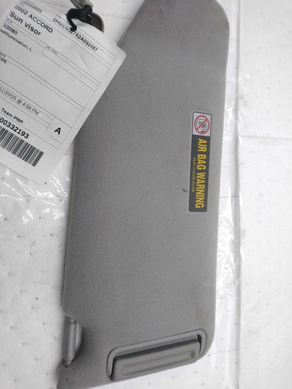 2002 Honda Accord Black Left Sun Visor OEM Used 553367, 155K Miles