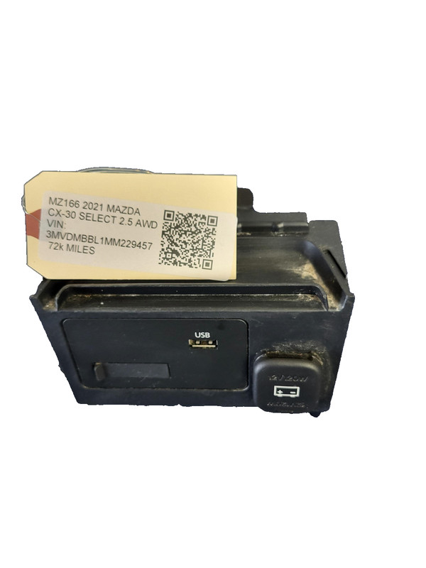 Used Oem Mazda Center Console Storage Power Outlet DGH9644A1 for 2021 CX-30 2.5