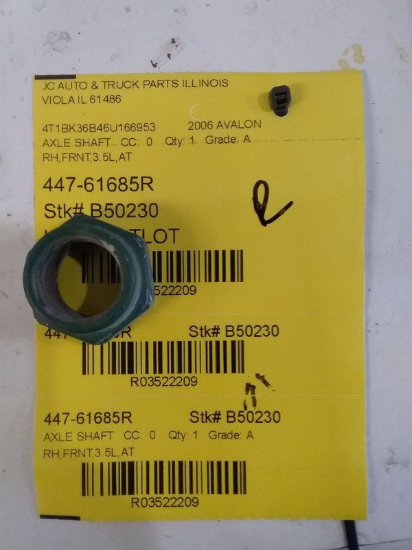Passenger Right Axle Shaft Fits 05-12 AVALON 3522209