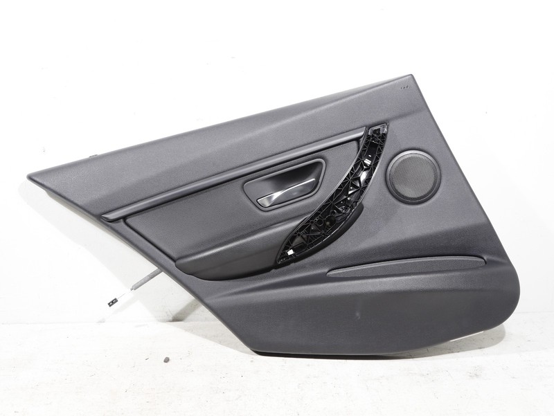 12-18 BMW F30 3 Series Rear Left Interior Door Panel SensatecVinyl Black OEM