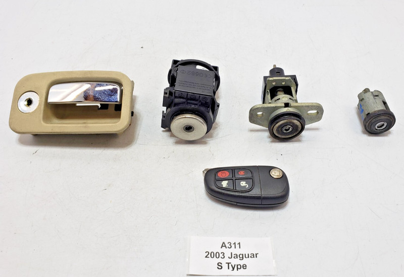 ✅ 2003-2004 OEM Jaguar S-Type X200 Ignition Driver Door Glove Lock W/ Key SET