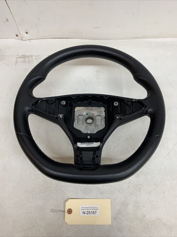 ⚡️2014 Tesla Model S Driver Steering Wheel Black 1028970-00-A Oem 25167 U23