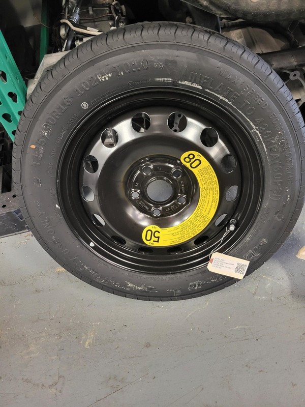 Used Oem Volkswagen Spare Wheel 16" w/ Tire T135/90D16 for 2012-2021 Passat 2.0L