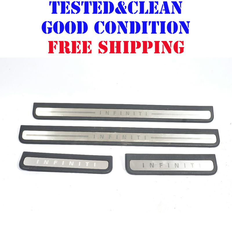 09 - 13 INFINITI G37 SEDAN Door Sill Scuff Plate Trim Front & Rear Set of 4 OEM