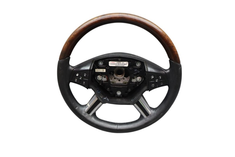 06-08 Mercedes ML550 R500 GL450 X164 Steering Brown Wheel w/ Wood Top Oem